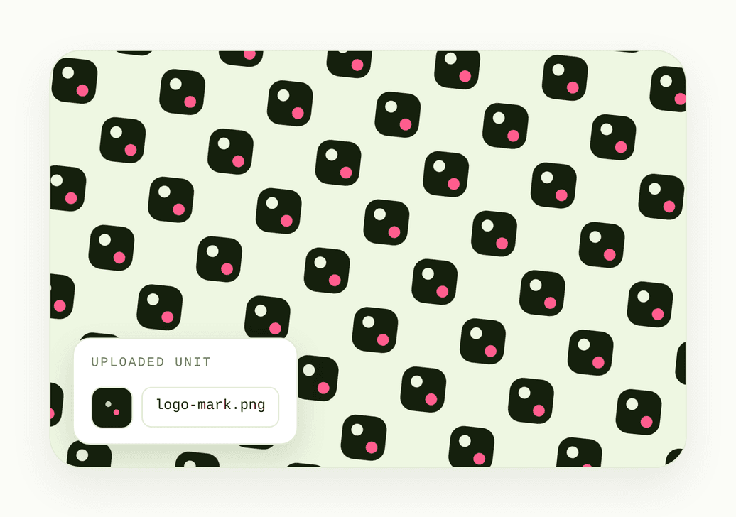 A custom uploaded image used as the dot unit
