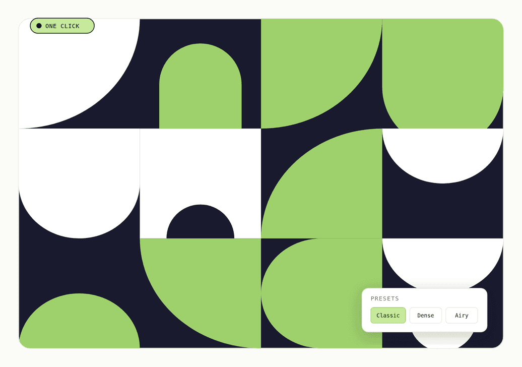 Geometric pattern generated in one click