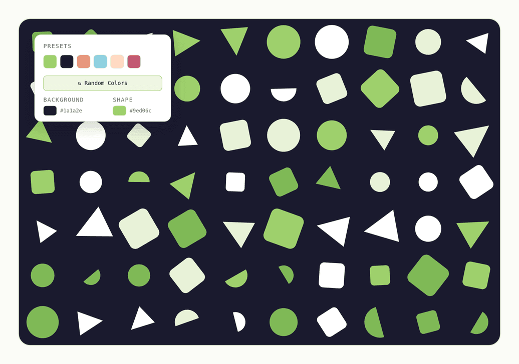 Color presets or a fully custom palette